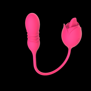 Rose Sex Toys with Thrusting Dildo - Rose Vibrator Adult Toys Clitoral G Spot Vibrators with 10 Tongue Licking & 10 Thrusting, Sex Machine Nipple Anal Dildos Adult Sex Toys for Women Female Couples
